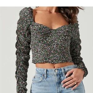 Astr Floral Ditsy Crop Top